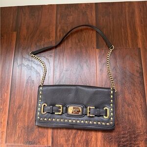 Michael Kors Dark Brown Leather Chain Strap Bag